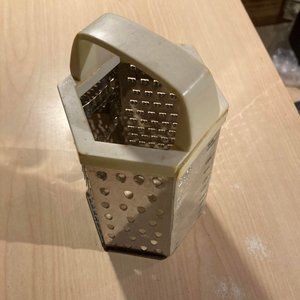 6 Sided Stainless Steel White Handle Cheese Grater